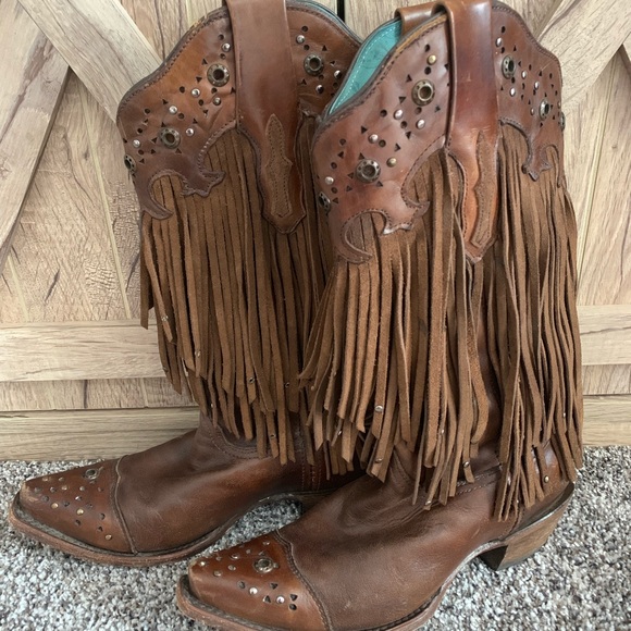 Corral Sierra Fringe Boots - Picture 3 of 4